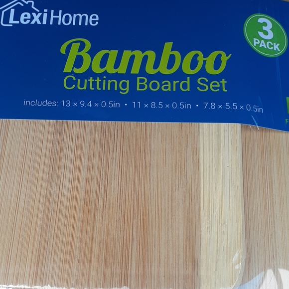 3pc Bamboo Cutting Board Set - Picture 2 of 2